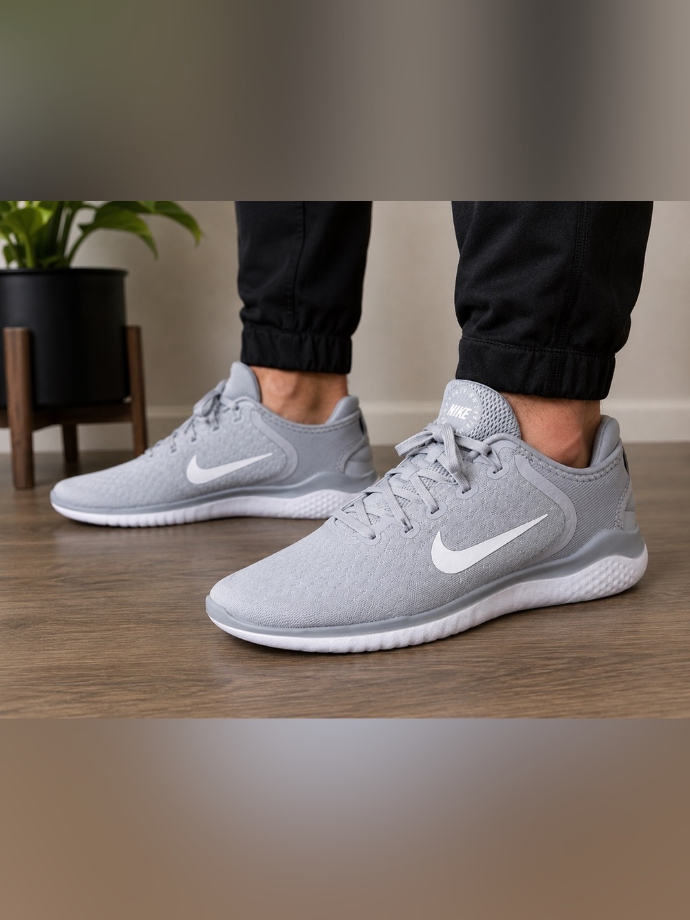 Nike Free RN 2018 Men’s 7.5 Gray Running Shoes NWOT